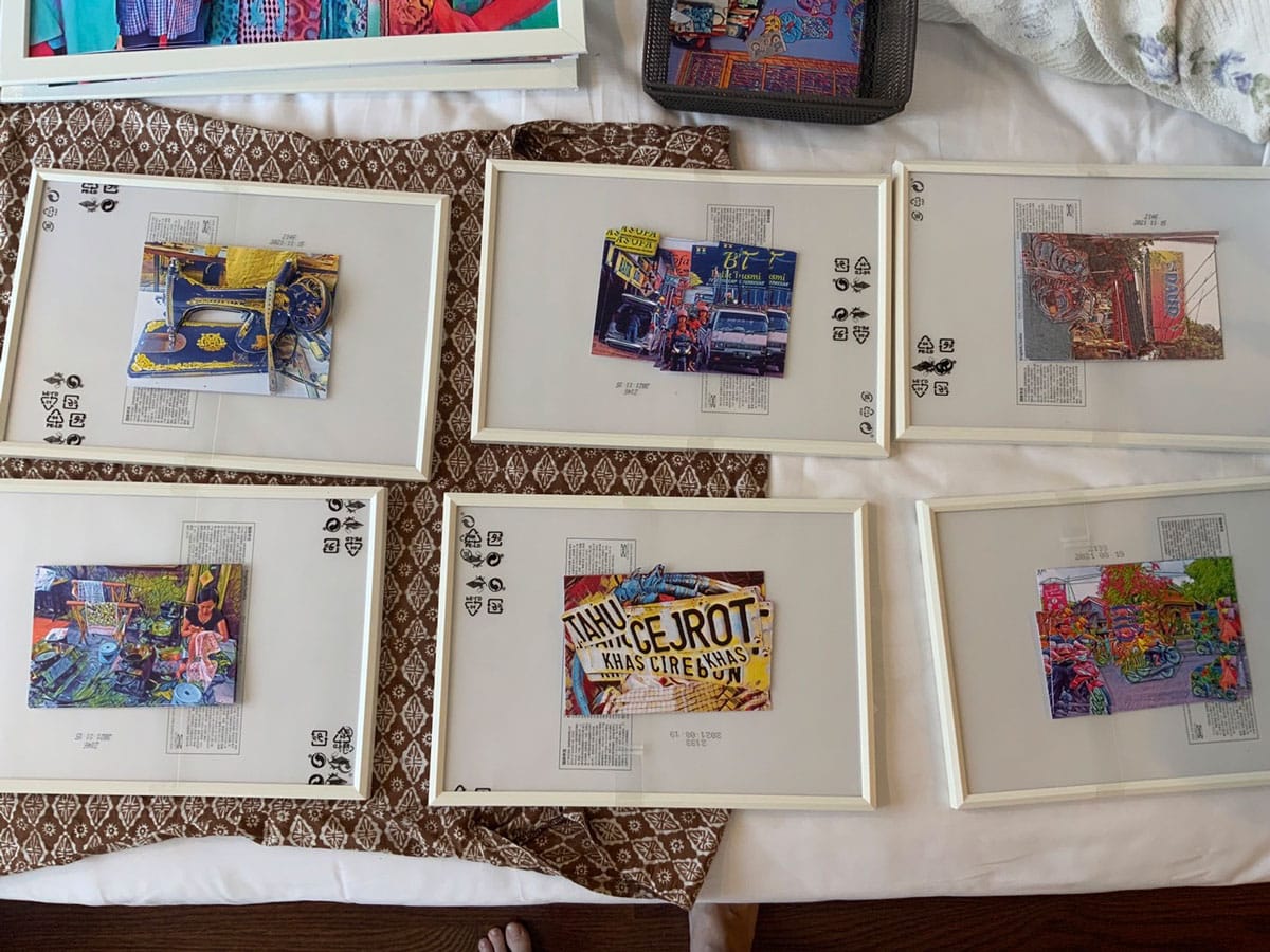 岡本香居 「チレボン小景」制作風景