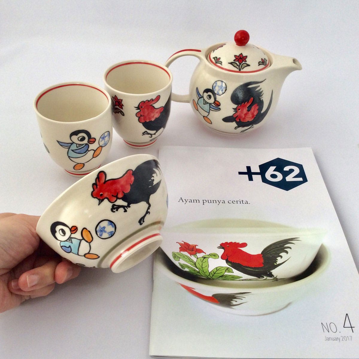 こまつか苗「アヤムとペン子ちゃんの器」