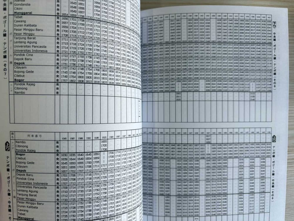 上り、下り、発車時間、通過駅など一目瞭然