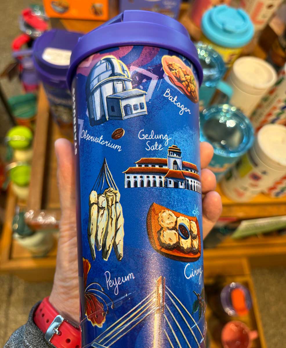 青い背景のバンドン