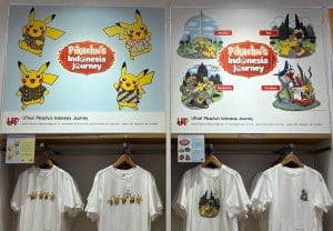インドネシア限定「ピカチュウのインドネシアの旅」は、バティックを着たピカチュウ（左）と、新たに登場したシティーバッジ