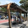 焼けたバス停（2025年9月2日）